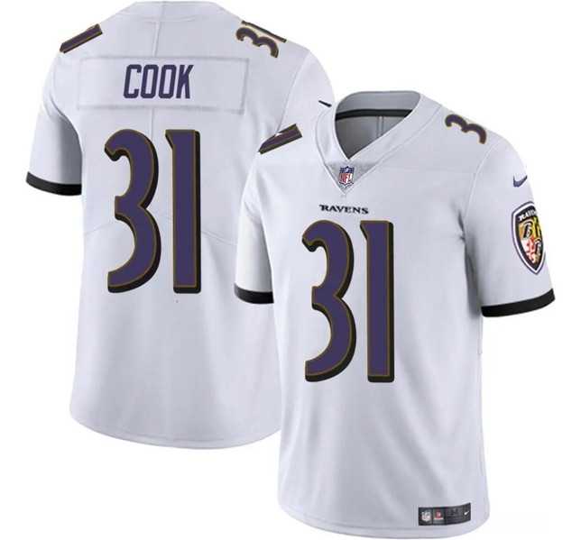 Men & Women & Youth Baltimore Ravens #31 Dalvin Cook White Vapor Limited Football Stitched Jersey->baltimore ravens->NFL Jersey